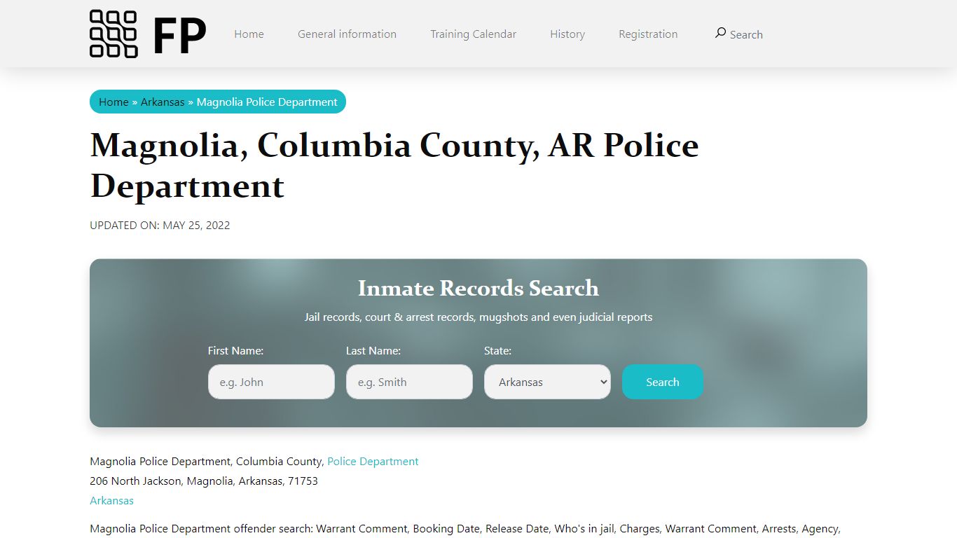 Magnolia, AR Police - City Jail Inmates, Arrests